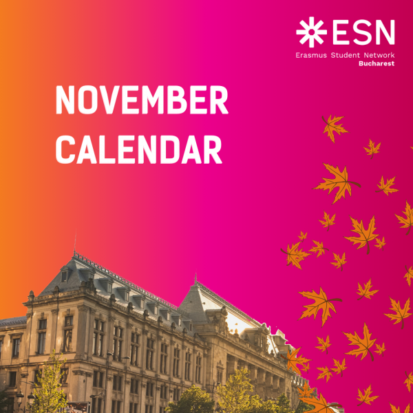 Front-side photo of the ESN Bucharest November Calendar